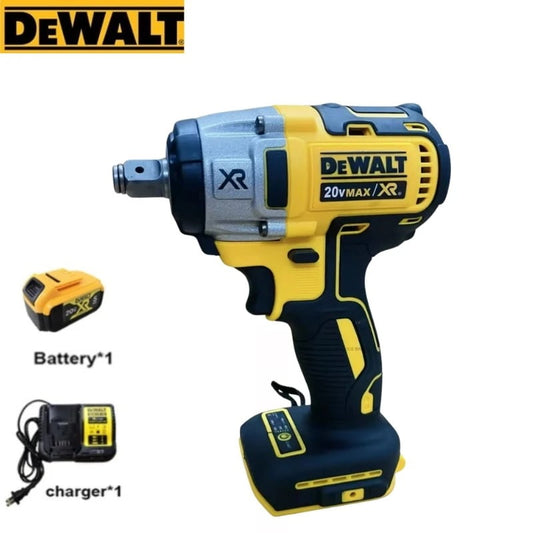 DEWALT® DCF880 Cordless Impact Wrench 203Nm 20V Lithium Battery Rechargeable 2300RPM Electric Wrench Impact Wrench Electric , WIth LED light ring  (Impact wrench + Battery + Charger )