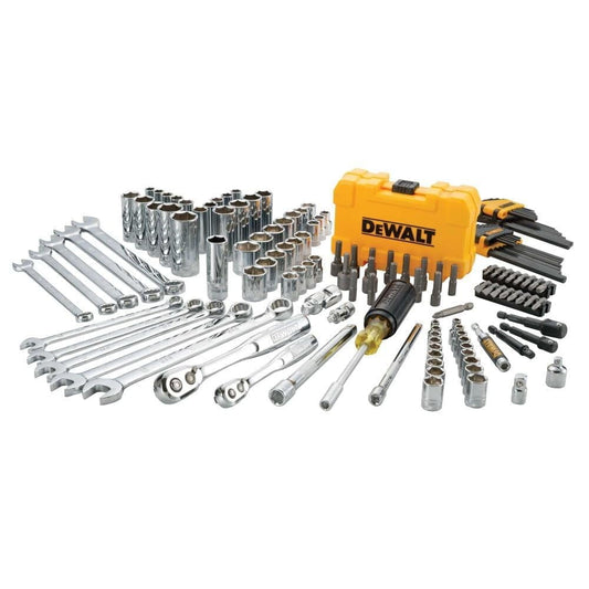 DEWALT Mechanics Tools Kit and Socket Set, 142-Piece, 1/4 & 3/8" Drive, MM/SAE (DWMT73802) C64