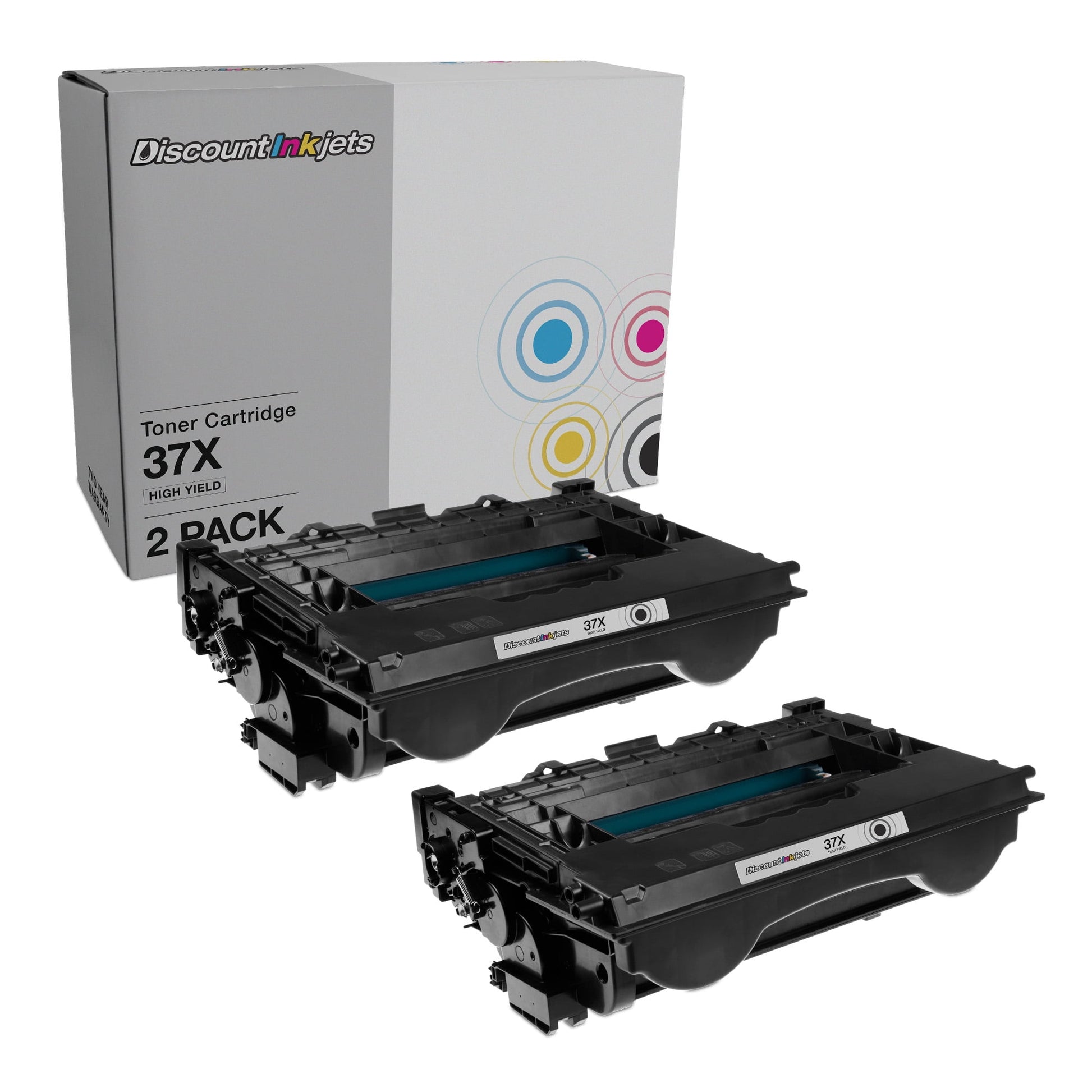 DI Toner Cartridge Replacements for HP 37X CF237X High Yield (Black, 2-Pack) Compatible with HP Enterprise LaserJet LaserJet Enterprise: MFP M632z, M608n, M608dn, M608x, M609dh, M609dn, M609x