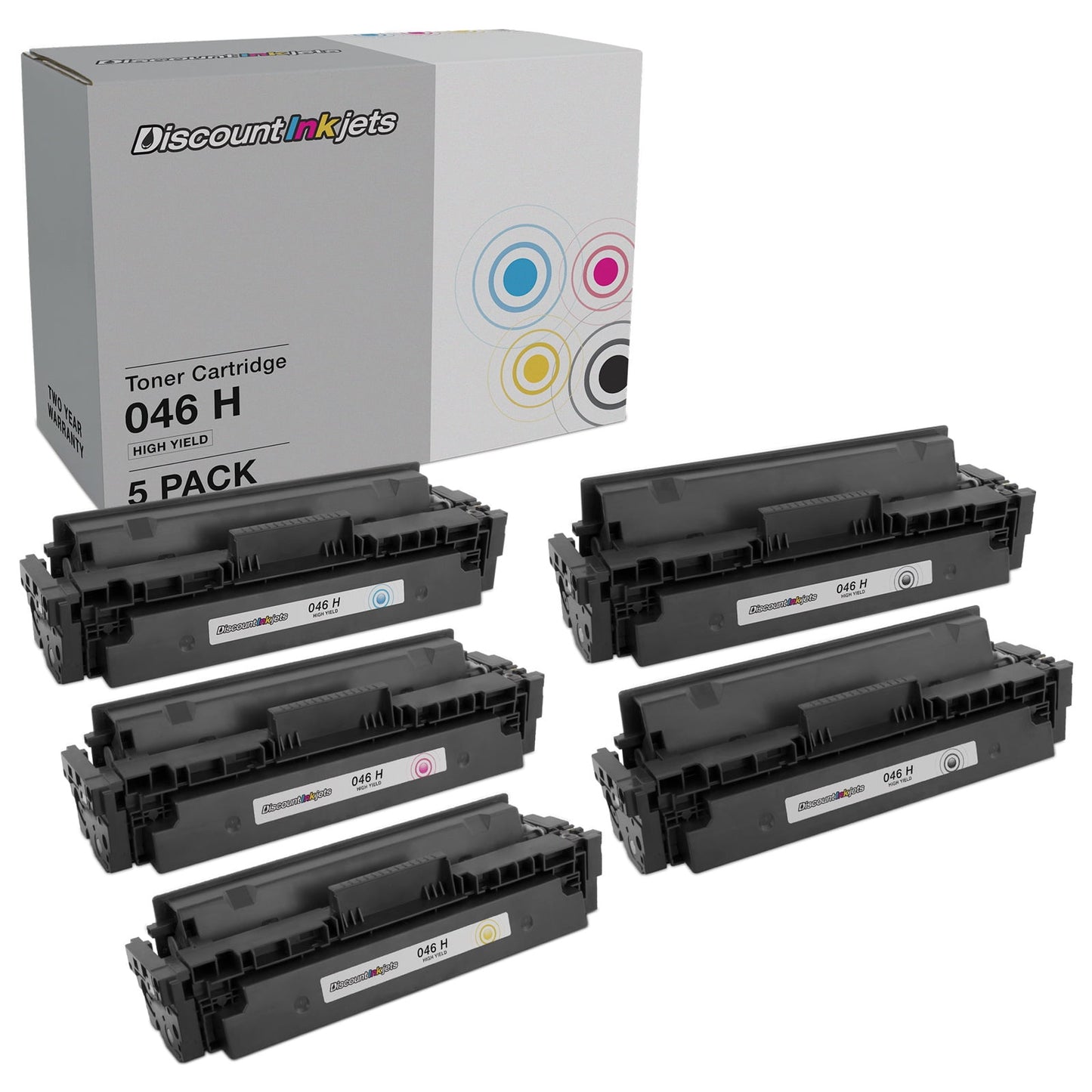 DI Toner Cartridges for Canon 046H (2Black, Cyan, Magenta, Yellow, 5pk) Compatible with ImageCLASS LBP654Cdw, LBP654Cfw, MF731Cdw, MF733Cdw, MF735Cdw