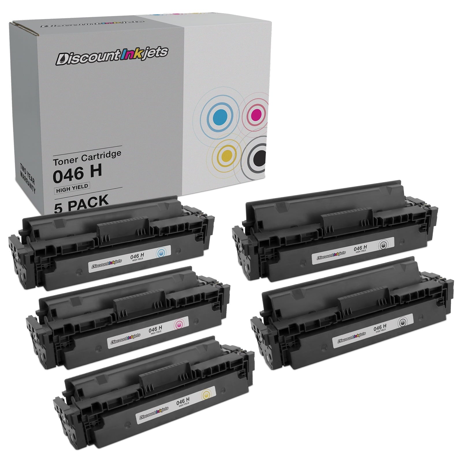 DI Toner Cartridges for Canon 046H (2Black, Cyan, Magenta, Yellow, 5pk) Compatible with ImageCLASS LBP654Cdw, LBP654Cfw, MF731Cdw, MF733Cdw, MF735Cdw