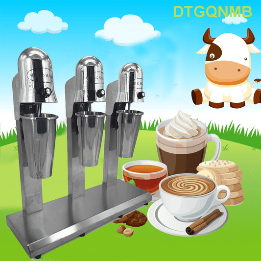 DTGQNM 540W Triple Head Milkshake Maker, 2-Speed Blender, Stainless Steel, 3 Count