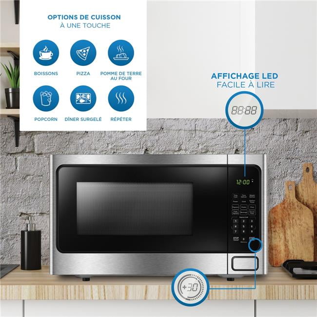 Danby  1.1 cu. ft Countertop Microwave Stainless Steel