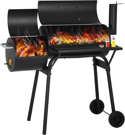 Dkelincs 43" Charcoal Barbecue Grill, Portable