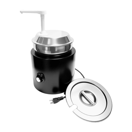 Dualoai Cheese Warmer Commercial with PP Pump Sauce Dispenser for Cheese Restaurants