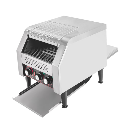 Durable Conveyor Toaster with 2200W High-Power, Adjustable Heat, Dual Heating Modes, and Stainless Steel Construction – Toasts 300 Slices Per Hour, Easy to Clean and Operate