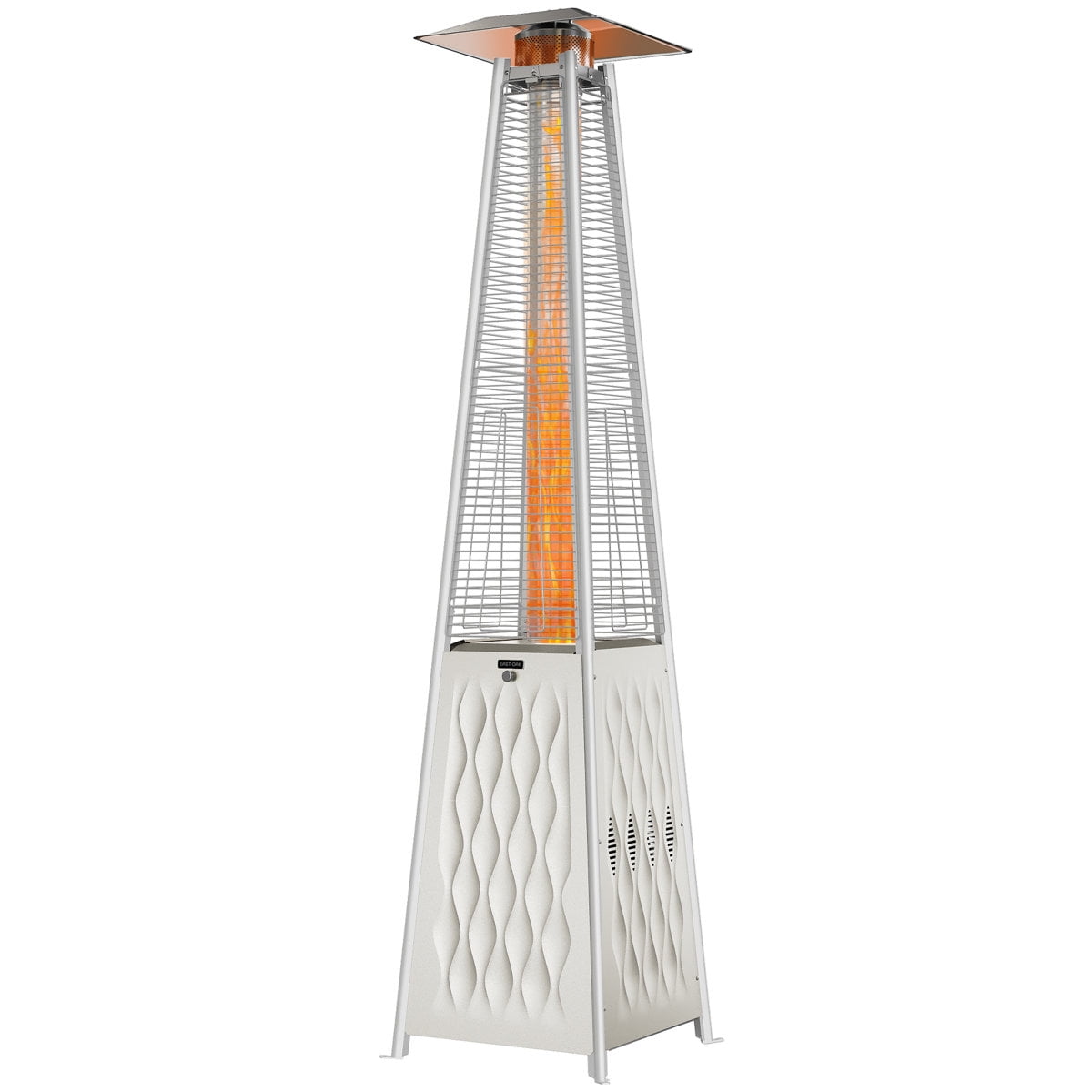 EAST OAK 48,000 BTU Outdoor Patio Heater Pyramid Patio Heater All Stainless Steel Quartz Glass Tube Propane Heater for Commercial & Residential