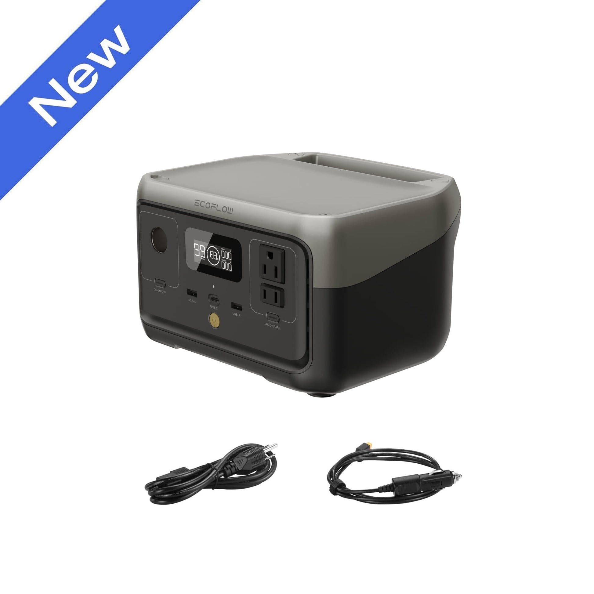 EF EcoFlow Portable Power Station RIVER 2 240,243wh LFP Battery/1 Hour Fast Charging, 600W Output Solar Generator (Solar Panel Optional) for Outdoor Camping,Home Use,RV