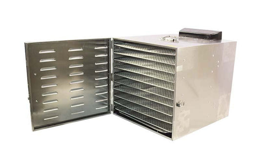 EQCOTWEA 10-layer Food Dehydrator Drying Machine Fruit Vegetable Pet Food Dryer Digital Touch Panel Control 304 Stainless steel