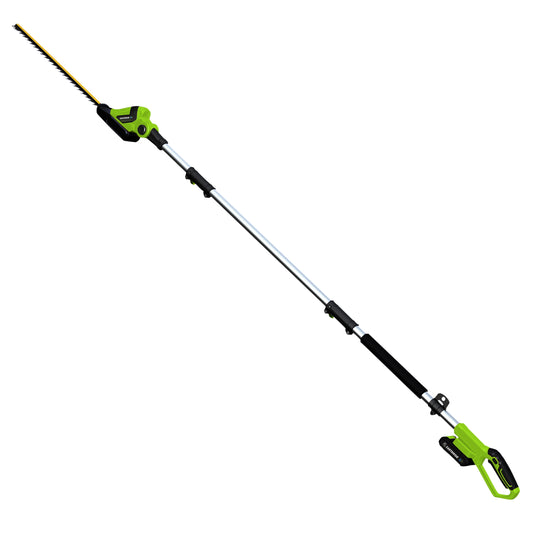 Earthwise LPHT12022 20" Cordless Electric 20 Volt Pole Hedge Trimmer (2Ah Battery and Charger Include)