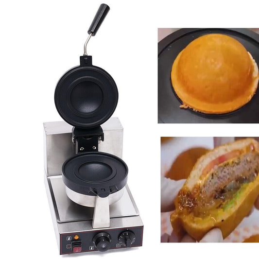 Electric Burger Waffle Baker Machine Panini Hamburger Press Making Machine 1000W