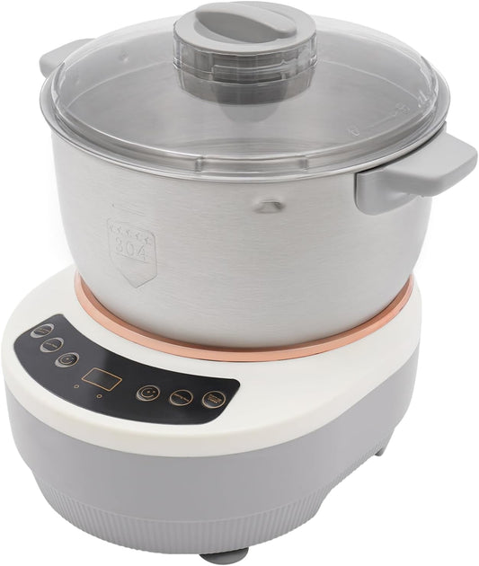 Electric Dough Maker with Ferment Function, 5.28Qt Dough Mixer Machine, Flour Kneading Machine for Pizza Bread, 304 Stainless Steel, 5L