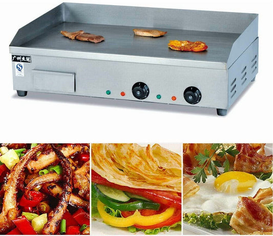 Electric Grill Griddle Nonstick Home Flat Restaurant Grill Cooktop BBQ Teppanyaki Hot Plate Commercial 3.3KW (4.4KW)