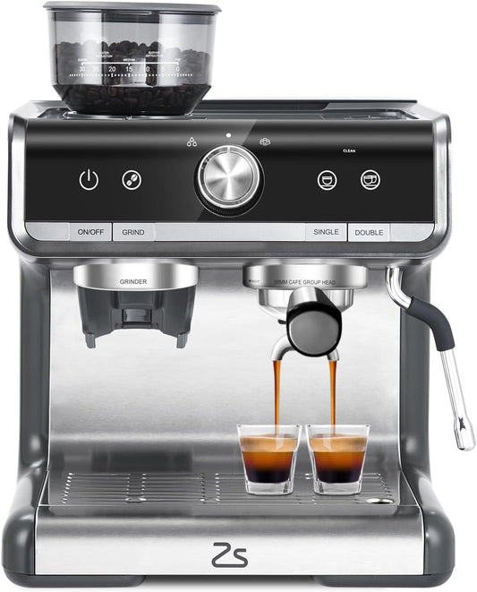 Espresso Machine, 20 Bar Coffee Maker with Milk Frother Steam Wand, Semi-Automatic Coffee Machine for Cappuccino
