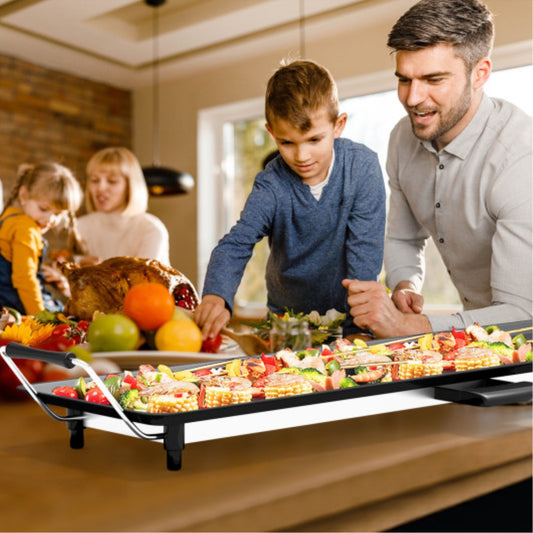 Extra Large 35" Electric Griddle: Powerful, Non-Stick, Easy Cleaning, Adjustable Temperature