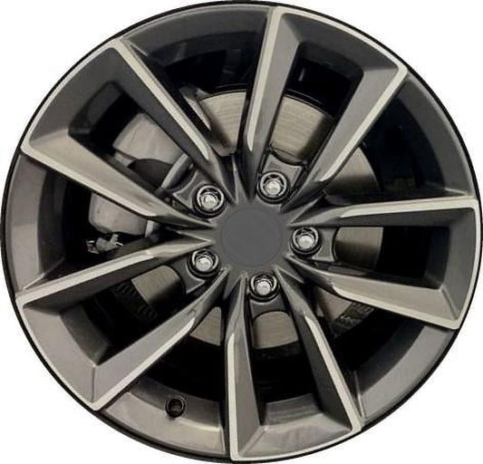 Factory Replacement New Alloy Wheel for 2021-2022 Honda Accord 17 x 7.5 inch Charcoal Rim