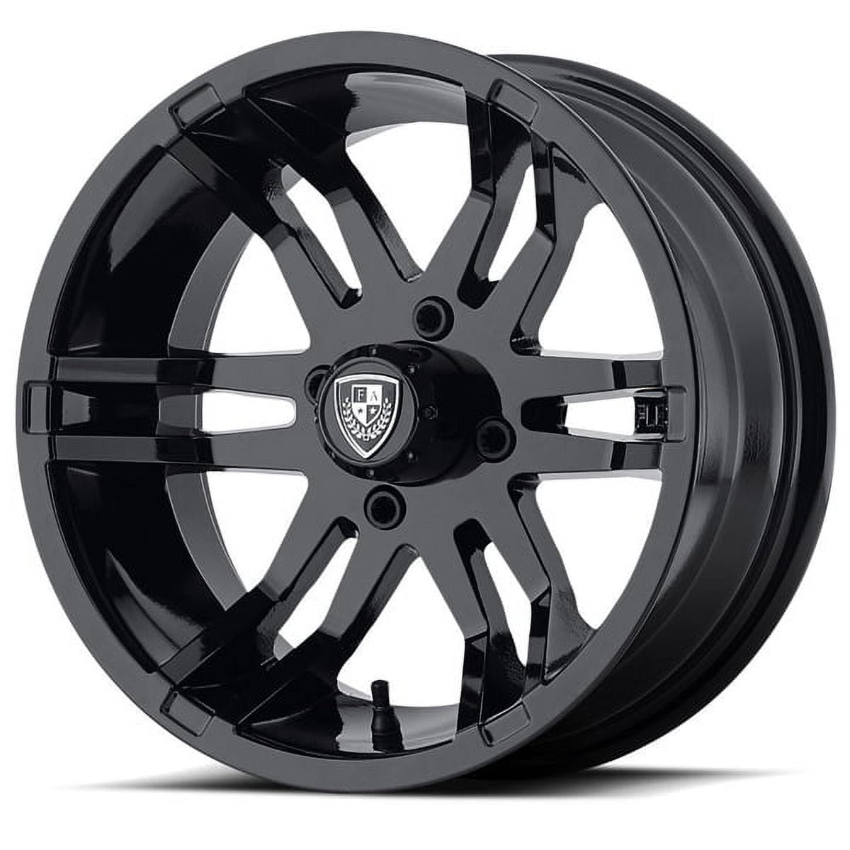 Fairway Alloys Aluminum Rim FA139 FLEX 12X6in Gloss Black Finish, FA-139-B