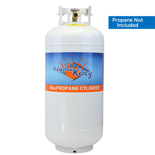 Flame King Empty Steel Propane Tank, LP Cylinder with Type1 OPD Valve, 40 lbs