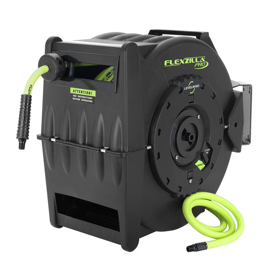 FlexzillaÂ® L8335FZ Polypropylene 1/2" x 50ft Retractable Air Hose Reel 3/4 in. Swivel L8300-W