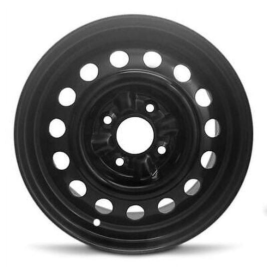 For 2007-2009 Kia Spectra 15 Inch Painted Black Rim - OE Direct Replacement - Road Ready Car Wheel