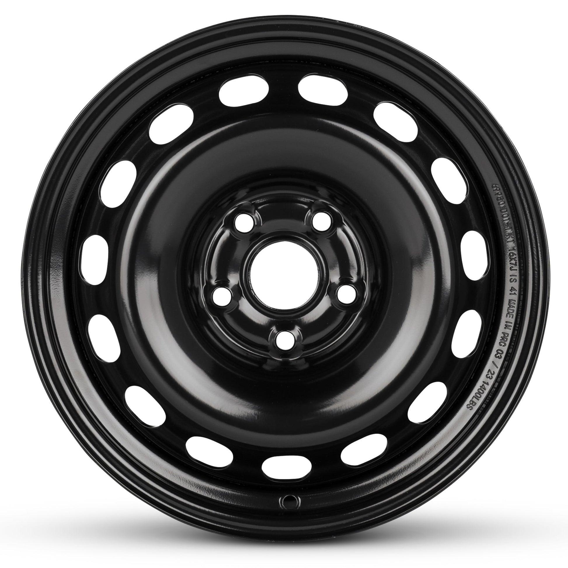 For 2009-2017 Volkswagen CC 16 Inch Painted Black Rim - OE Direct Replacement - Road Ready Car Wheel
