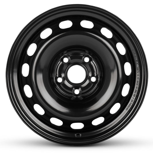 For 2009-2017 Volkswagen CC 16 Inch Painted Black Rim - OE Direct Replacement - Road Ready Car Wheel