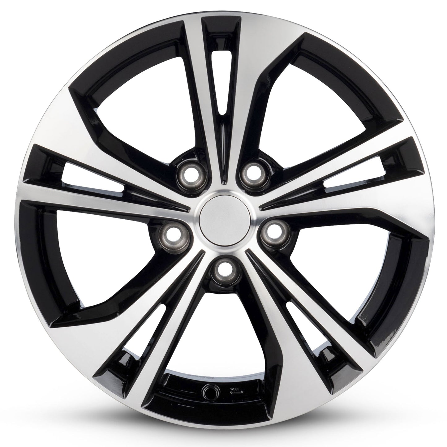 For 2020-2024 Nissan Sentra 16 Inch Black Machine Face (Diamond Cut) Black Rim - OE Direct Replacement - Road Ready Car Wheel