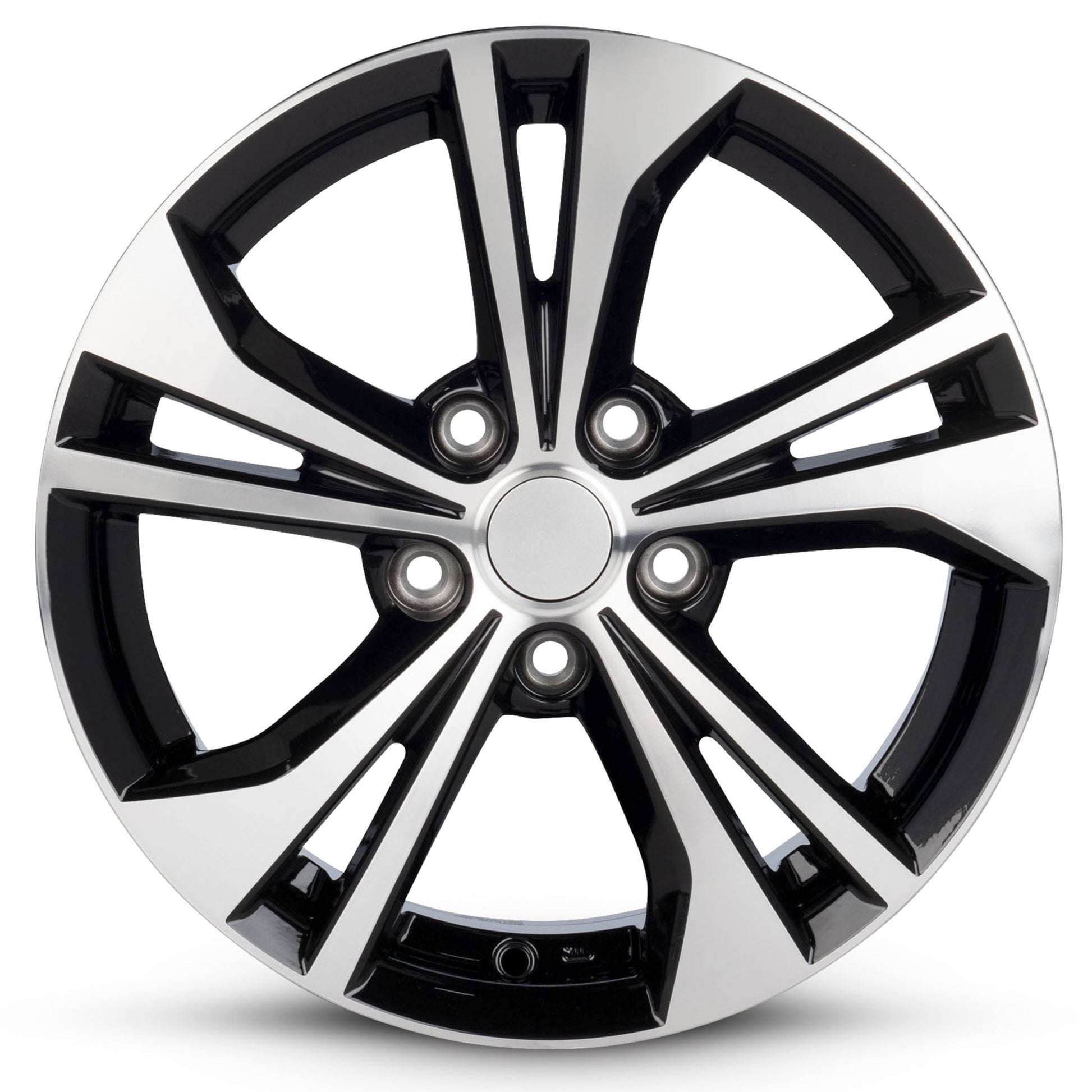 For 2020-2024 Nissan Sentra 16 Inch Black Machine Face (Diamond Cut) Black Rim - OE Direct Replacement - Road Ready Car Wheel