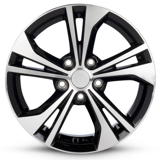 For 2020-2024 Nissan Sentra 16 Inch Black Machine Face (Diamond Cut) Black Rim - OE Direct Replacement - Road Ready Car Wheel