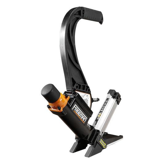 Freeman P50LSLW Lightweight Pneumatic 2-in-1 15.5-Gauge and 16-Gauge 2" Flooring Nailer / Stapler with Flooring Mallet and Interchangeable Base Plates