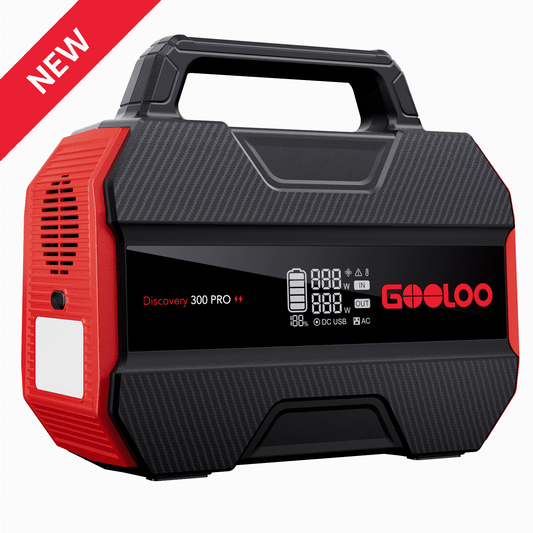 GOOLOO Discovery 300 PRO Power Station: 230Wh Solar Generator with 300W AC Output, 12V DC, and Multiple USB Ports, Perfect for Camping, RV, and Emergency Power Needs