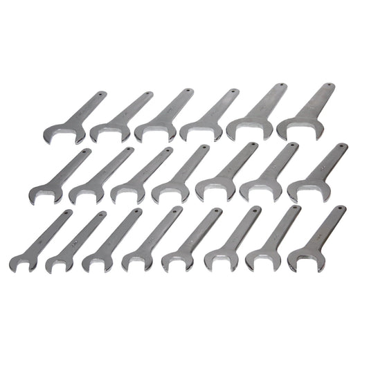 GRIP 21 pc Jumbo Service Wrench Set SAE - Sizes from 3/4" to 2" - Chrome Plated CRV Steel - Roll-Up Storage Pouch