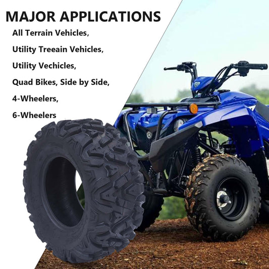 Garvee Tires,2pcs,ATV All Terrain Vehicle Tires, Rubber,ATV UTV Trail Sand Mud Off-Road Tires,AT25x10-12-6PR TL KNIGHT