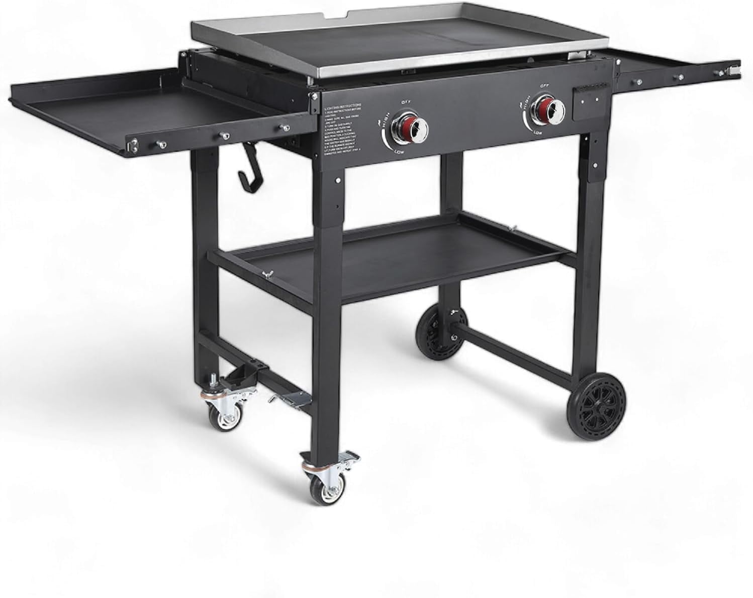 GasOne Propane Burner Grill – 28-Inch Flat Top Grill Griddle Cooking Station – Foldable 2 Burner