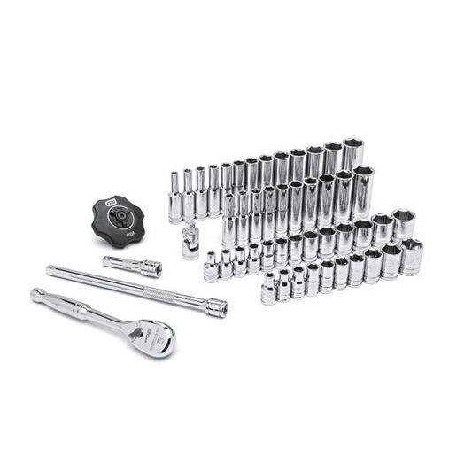 Gearwrench 51 Pc. 1/4" Drive 6 Point 120XPT SAE/Metric Standard and Deep Mechanics Tool Set