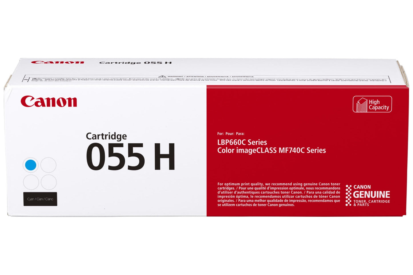 Genuine Canon Toner 055 Cyan, High Capacity - Yields Up To 5,900 Pages