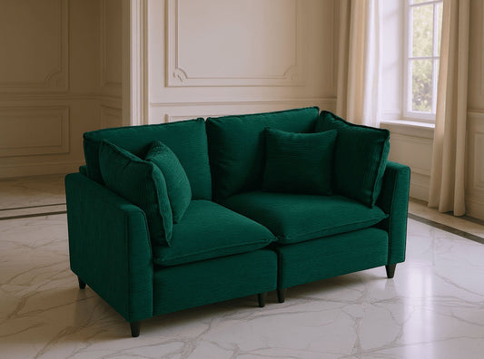 Gewnee 66.54"Deep Seat Cloud Couch Loveseat Sofas,Corduroy Sectional Sofa for Living Room Apartment Office