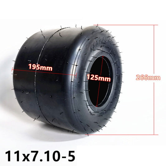 Go Kart Tires 10X4.50-5 11X7.10-5 Competitive Kart Front and Rear Tubeless Tires