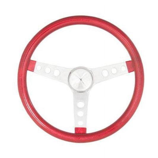 Grant 8445, Steering Wheel Mtl Flake Red/Spoke Chrm 13.5 Performance Racing
