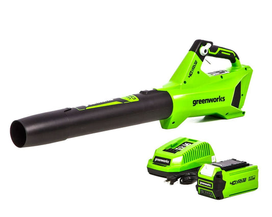 Greenworks 40V 120 Mph at 450 Cfm Axial Blower with 2.5Ah Battery & Charger 2411902