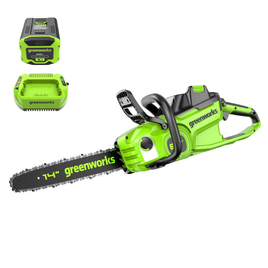 Greenworks 60V 14” 1.2kW Chainsaw with 2.5 Ah Battery & 3 Amp Charger 2028702
