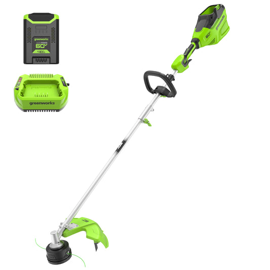 Greenworks 60V 16" Top Mount String Trimmer with (1) 4.0 Ah Battery & 3 Amp Charger 2134202
