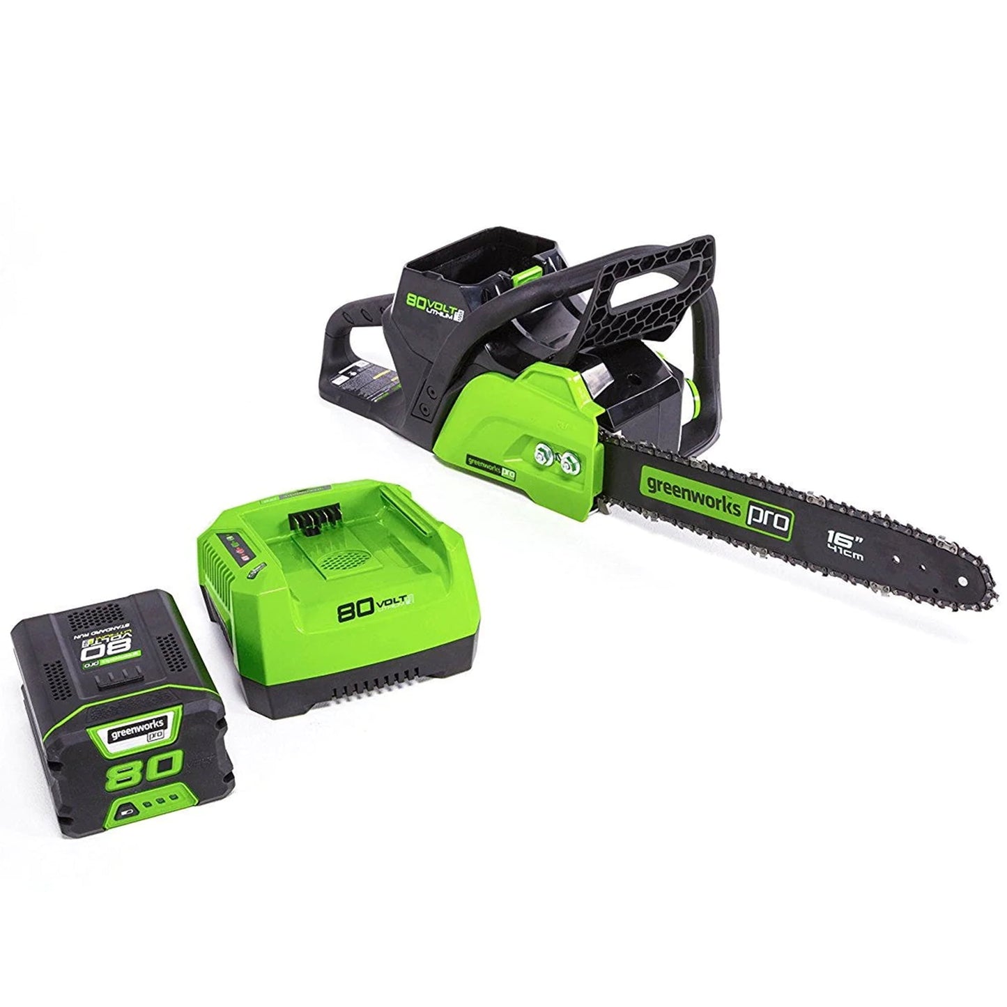 Greenworks 80V 16" Brushless Chainsaw with 2.0 Ah Battery & Charger 2004502