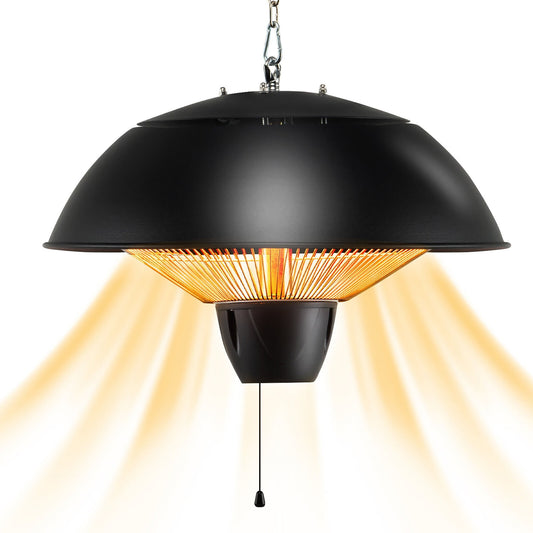 Gymax 1500W Electric Outdoor Hanging Patio Heater w/ IPX4 Waterproof