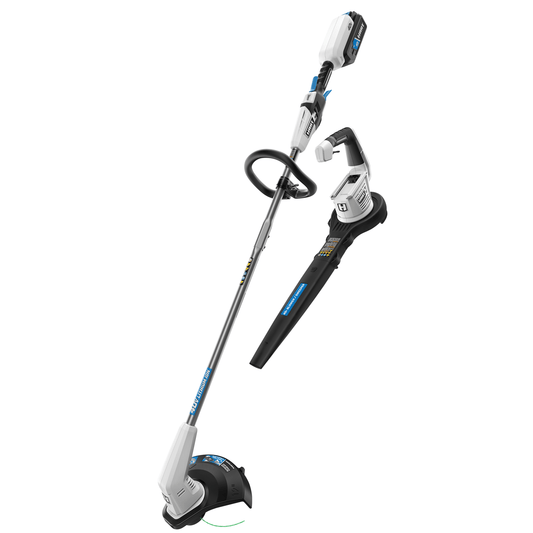 HART 40-Volt Cordless 12-inch String Trimmer and Leaf Blower Combo Kit, (1) 4.0Ah Lithium-Ion Battery