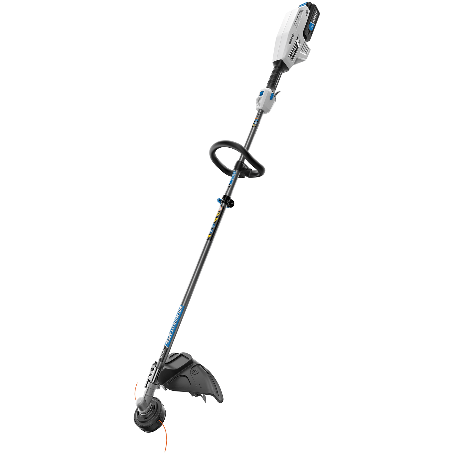 HART 40 Volt Cordless Brushless 15-inch String Trimmer Kit, (1) 4.0Ah Lithium-Ion Battery