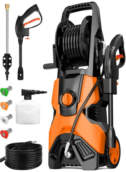 HONGGE 4500PSI Electric Pressure Washer Ergonomic Handle Max 3.2 GPM 1800W