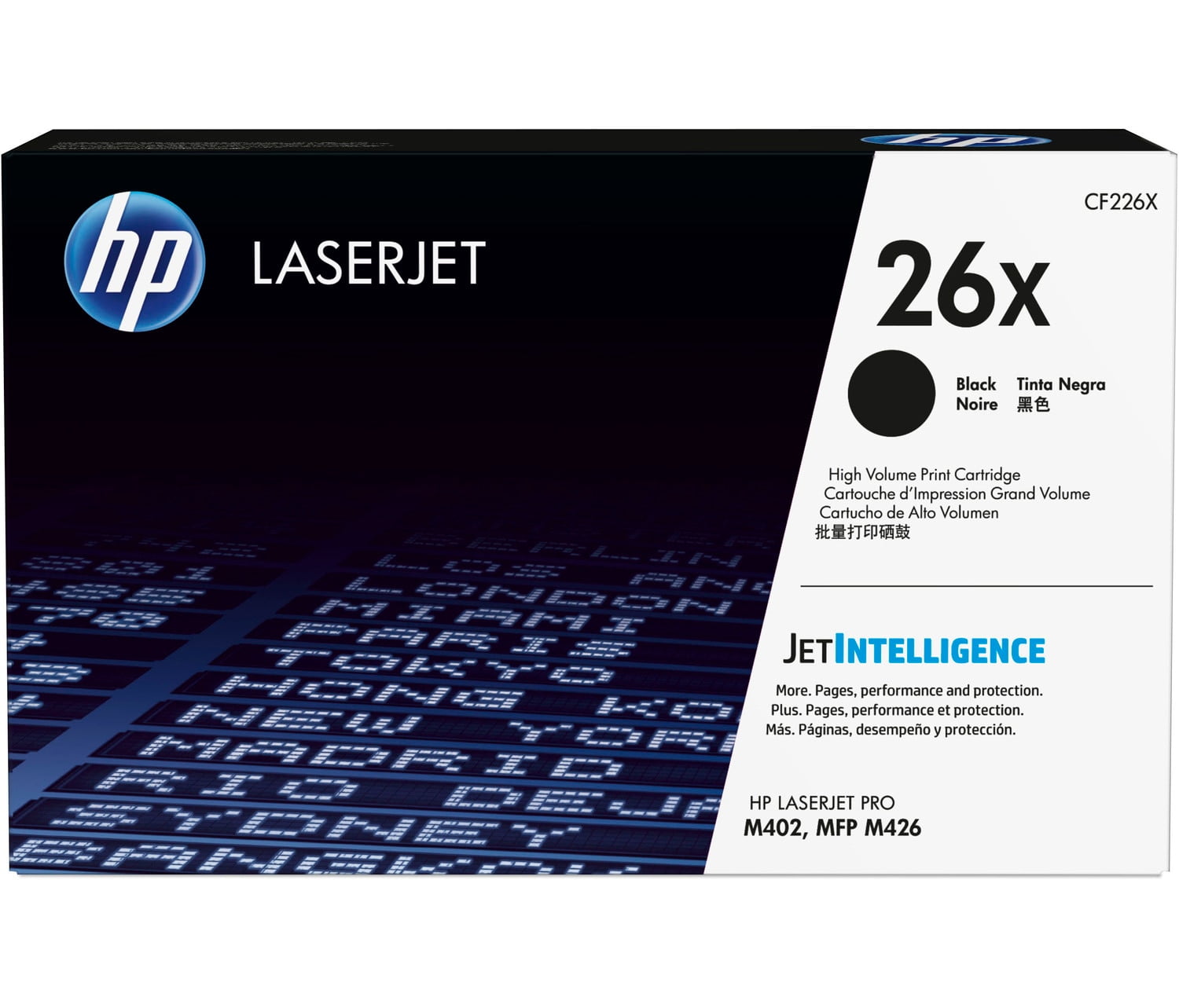 HP 26X High Yield Black Original LaserJet Toner Cartridge, ~9,000 pages, CF226X
