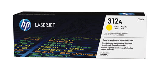 HP 312A Yellow LaserJet Toner Cartridge, ~2,700 pages, CF382A