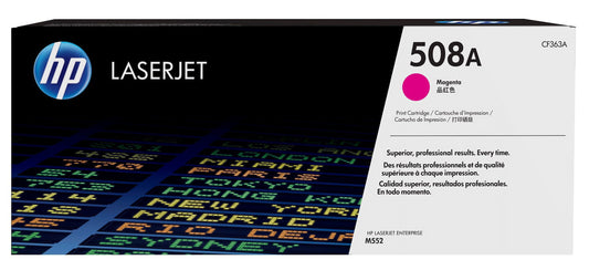 HP 508A Magenta Original LaserJet Toner Cartridge, ~5,000 pages, CF363A